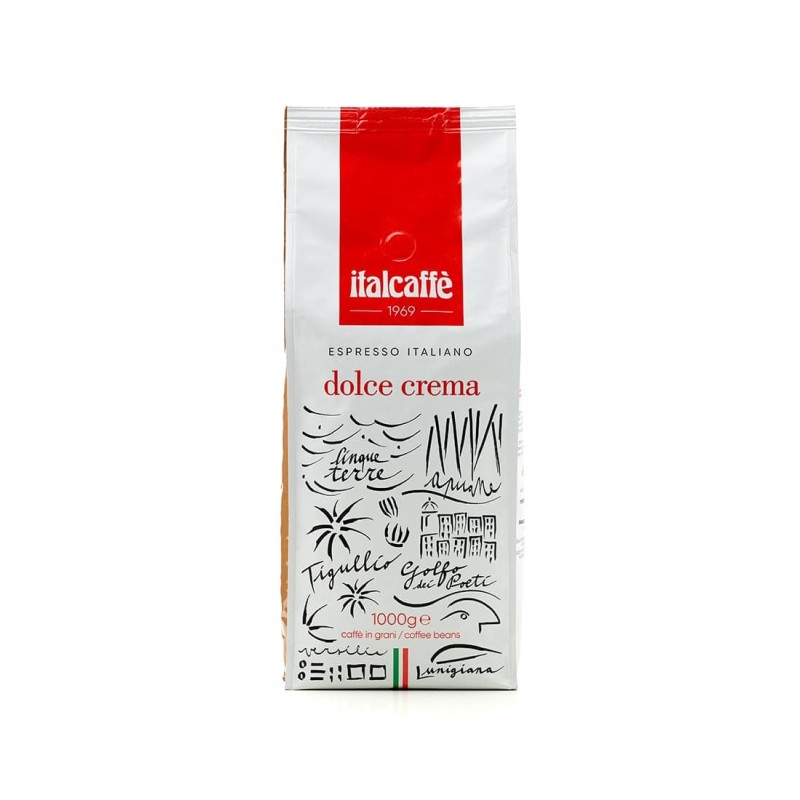 Dolce Crema Italcaffè Coffee Beans Espresso Bar 1kg | Whole Bean