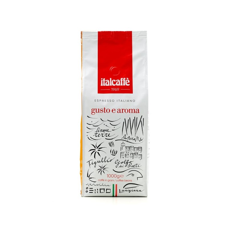 Caffè in grani Gusto e Aroma Espresso Bar 1 kg | Espresso Italiano | Caffè in chicchi