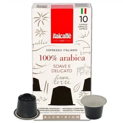 Capsule caffè Espresso 100% Arabica Italcaffè in alluminio 10x5g Nespresso compatibili| Espresso Italiano