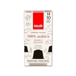 Capsule caffè Espresso 100% Arabica Italcaffè in alluminio 10x5g Nespresso compatibili| Espresso Italiano | fronte