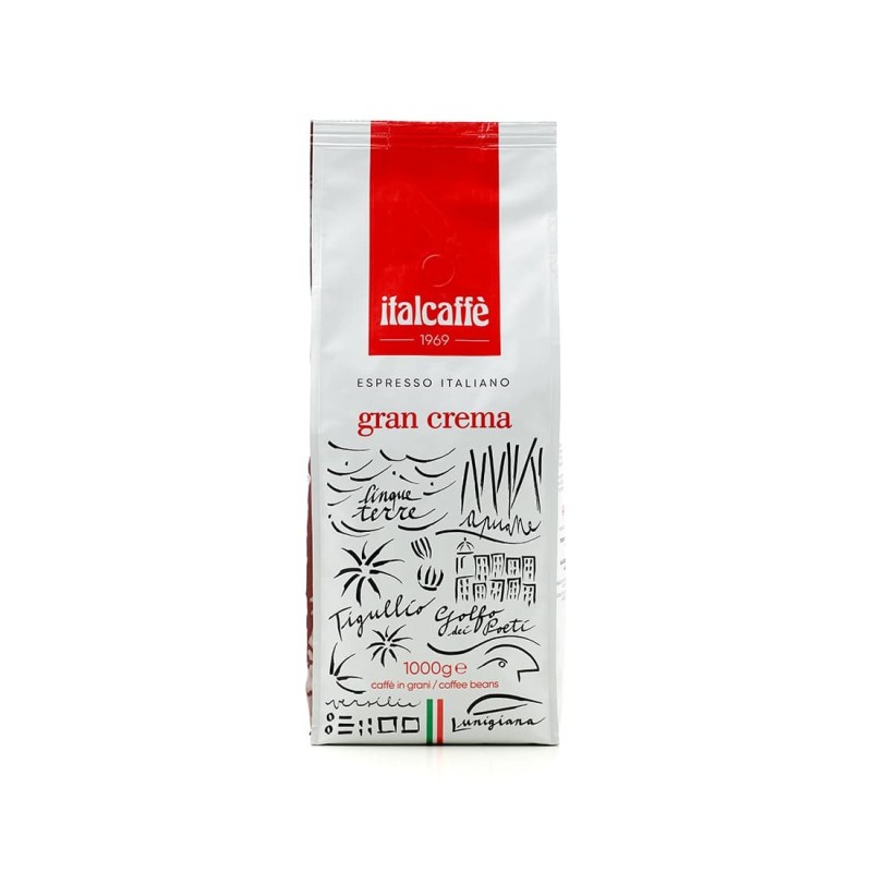 Caffè in grani Gran Crema Espresso Bar Italcaffè 1 kg | Espresso Italiano | Caffè in chicchi