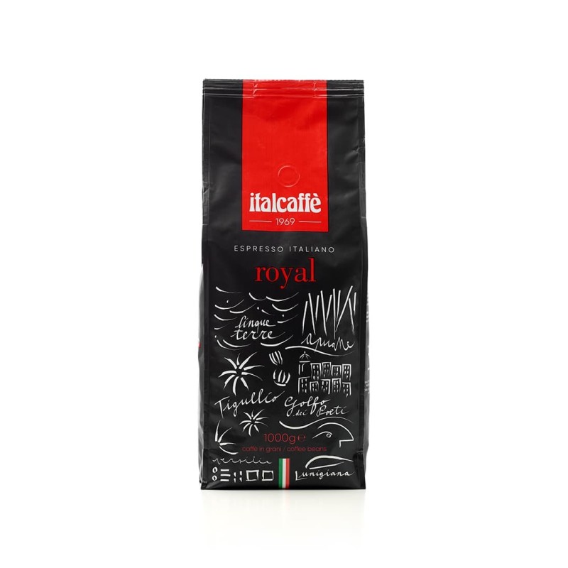 Caffè in grani iTalcaffè Royal 1kg | Espresso Italiano | Chicchi di caffè | Miglior caffè espreesso bar