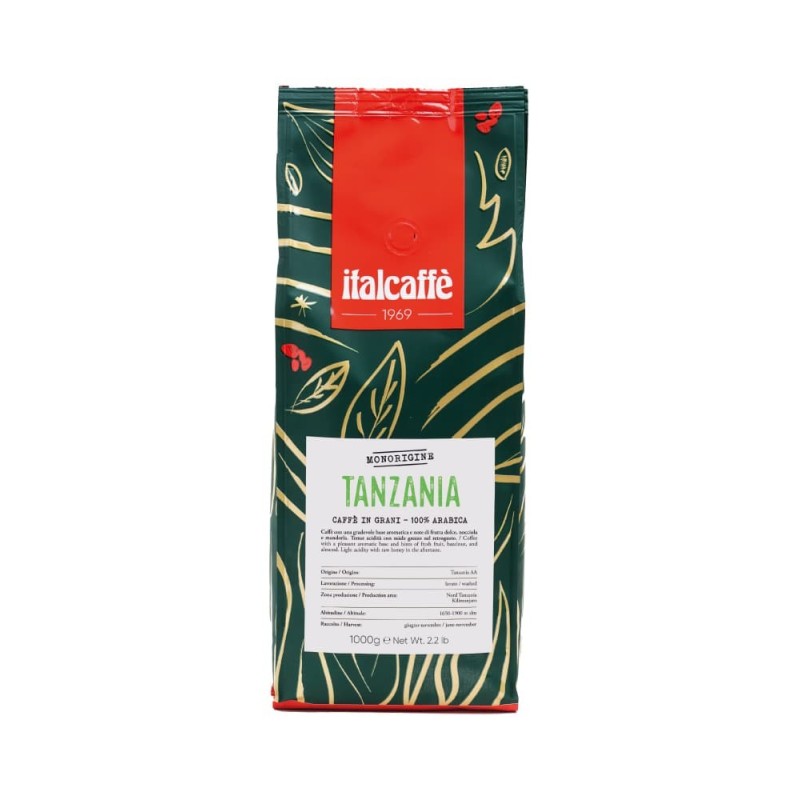 Arabica selection whole bean Tanzania 1 kg | Italcaffè